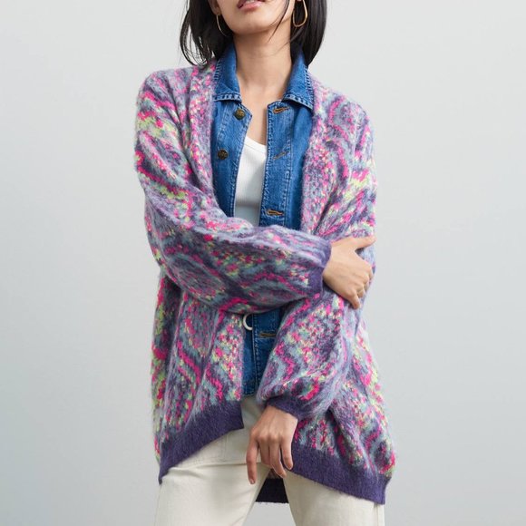HTF Anthropologie Maeve Peggy Python Cardigan